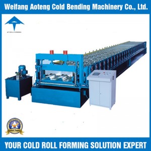 Steel floor deck roll forming machine